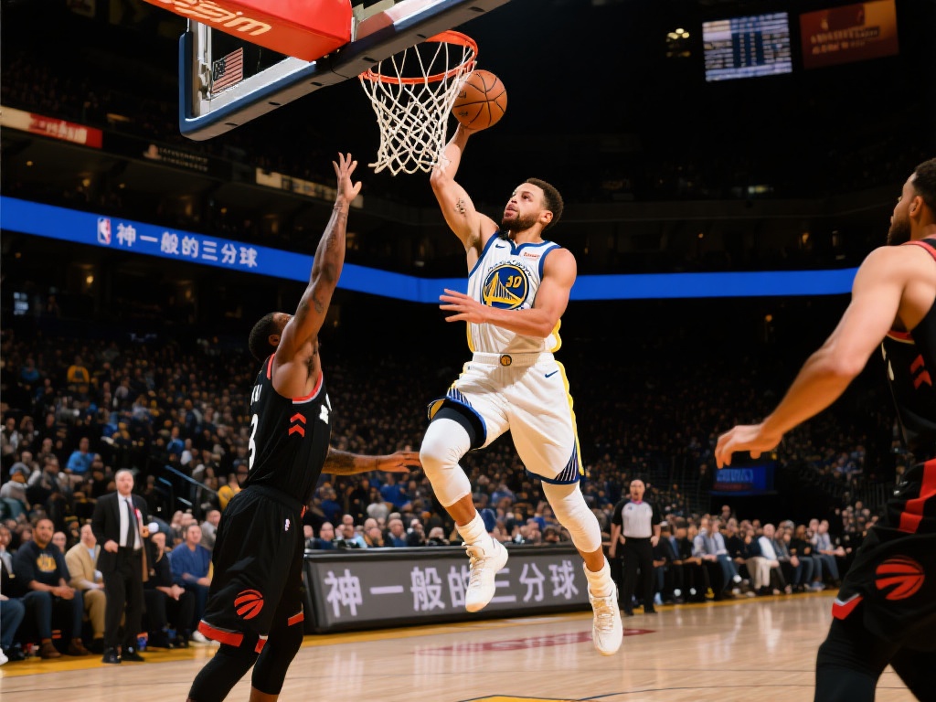库里神来之笔闪耀全场!超级拉杆2+1绝妙瞬间 很多人对库里的印象往往停留在他“神一般的